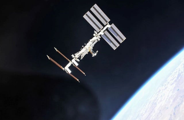 the international space station iss photographed by expedition 56 crew members from a soyuz spacecraft after undocking october 4 2018 photo reuters