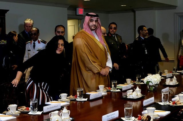 saudi arabia s deputy defense minister prince khalid bin salman arrives at a meeting at the pentagon in washington us august 29 2019 photo reuters