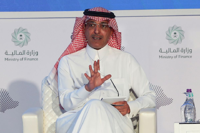 saudi finance minister mohammed al jadaan speaks during saudi 2022 budget forum in riyadh december 13 2021 photo reuters