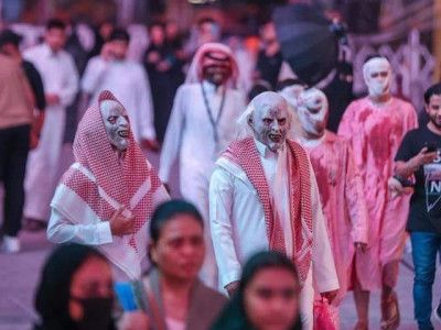 watch saudi fans exhibit spooky talent at halloween celebrations