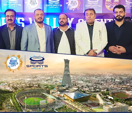 blue world city announces to introduce nation s largest cricket stadium at its sports valley blue world city announces to introduce nation s largest cricket stadium at its sports valley