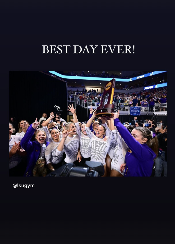Dunne shared her excitement on Instagram, declaring it the 'best day ever' as the team celebrated. (Image: livvydunne on Instagram stories)