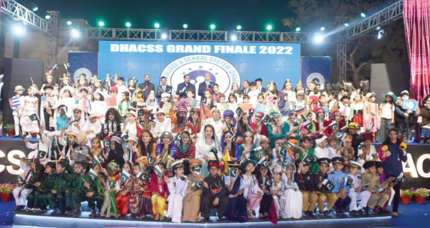 students from dhacss institutions pose for a photograph after the grand finale photo express