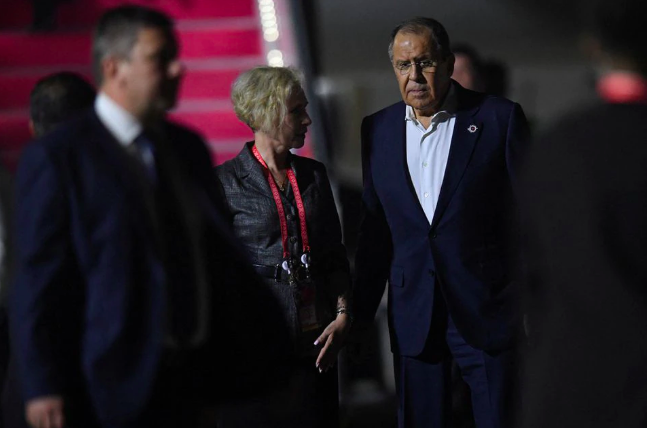 russian foreign minister sergey lavrov arrives at ngurah rai international airport at tuban badung regency indonesia resort island of bali november 13 2022 photo reuters