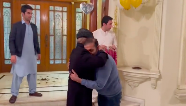prime minister shehbaz sharif s son salman shehbaz returns home photo twitter pmln org prime minister shehbaz sharif s son salman shehbaz returns home photo twitter pmln org