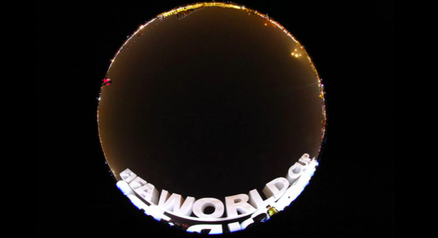 the fifa world cup logo on the corniche promenade is pictured ahead of the fifa world cup qatar 2022 photo reuters fabrizio bensch