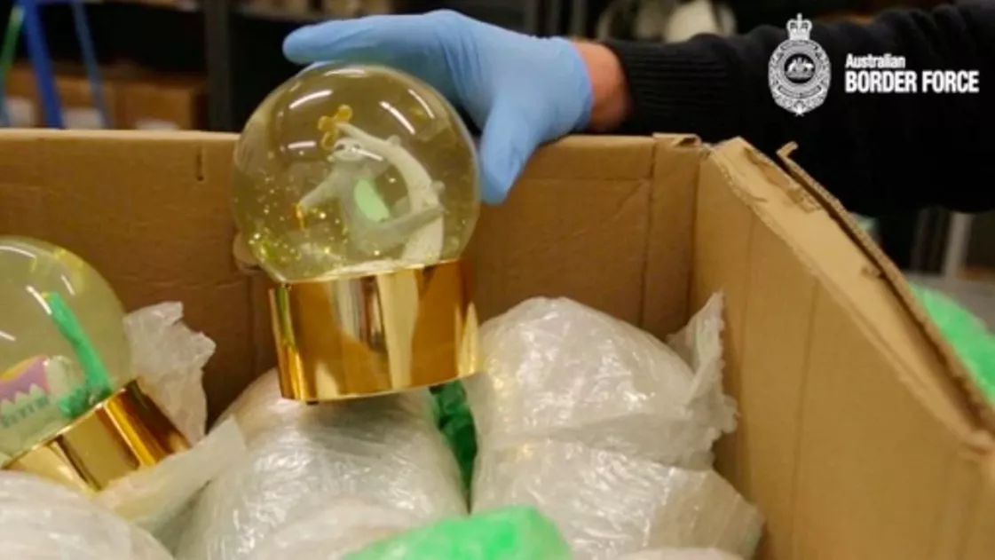 australian border force officer unveils snow globes containing liquid methamphetamine in sydney australia may 31 2019 in this still image taken from video on july 25 2019 photo australian border force via reuters australian border force officer unveils snow globes containing liquid methamphetamine in sydney australia may 31 2019 in this still image taken from video on july 25 2019 photo australian border force via reuters