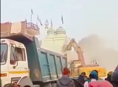 watch historical mosque demolished in india to widen road