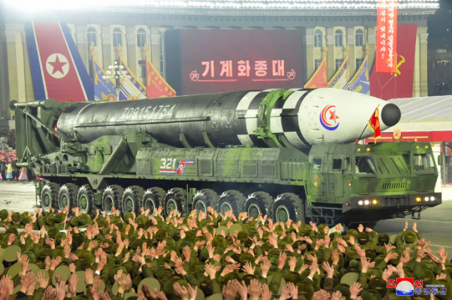 north korea shows off largest ever number of nuclear missiles at nighttime parade north korea shows off largest ever number of nuclear missiles at nighttime parade
