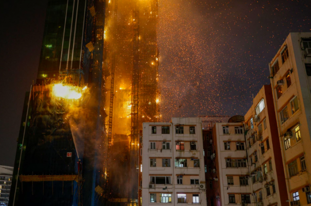 an under construction skyscraper is seen on fire at tsim sha tsui in hong kong china march 3 2023 photo reuters tyrone siu an under construction skyscraper is seen on fire at tsim sha tsui in hong kong china march 3 2023 photo reuters tyrone siu