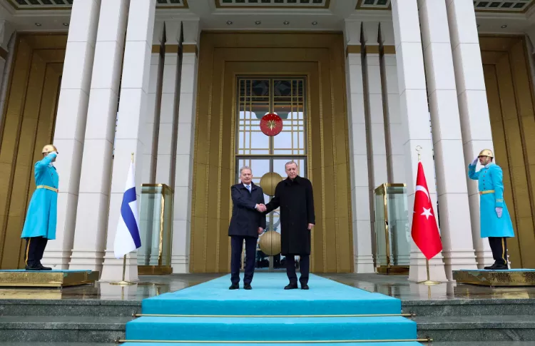 turkey s president tayyip erdogan and finland s president sauli niinisto shake hands during a welcoming ceremony in ankara turkey march 17 2023 photo murat cetinmuhurdar presidential press office handout via reuters turkey s president tayyip erdogan and finland s president sauli niinisto shake hands during a welcoming ceremony in ankara turkey march 17 2023 photo murat cetinmuhurdar presidential press office handout via reuters