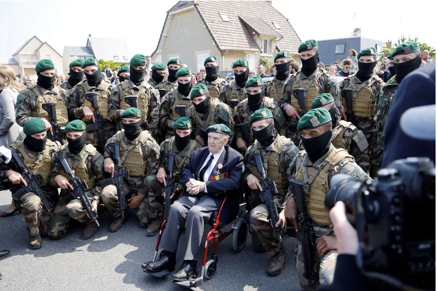 french world war two veteran leon gautier poses for a photo on the day of a ceremony in tribute to the 177 french members of the commando kieffer fusiliers marins commando unit who took part in the normandy landings in colleville montgomery france june 6 2023 photo reuters