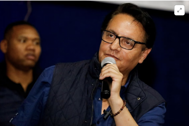 ecuadorean presidential candidate fernando villavicencio speaks during a campaign rally in quito ecuador on august 9 2023 photo reuters ecuadorean presidential candidate fernando villavicencio speaks during a campaign rally in quito ecuador on august 9 2023 photo reuters
