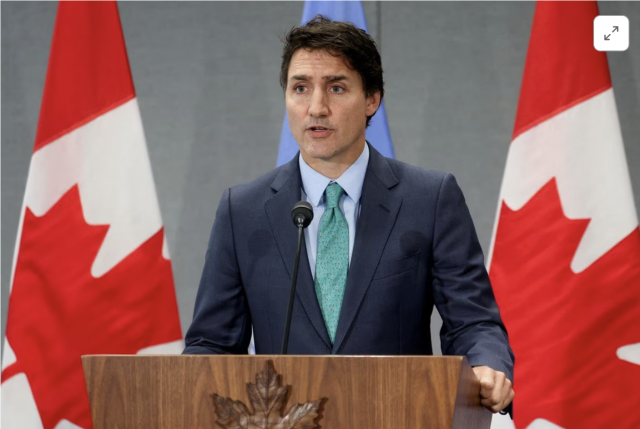 canadian prime minister justin trudeau holds a press conference on the sidelines of the unga in new york us september 21 2023 amid escalating tensions following canada s announcement that it was actively pursuing credible allegations linking indian government agents to the murder of a sikh separatist leader in june photo reuters canadian prime minister justin trudeau holds a press conference on the sidelines of the unga in new york us september 21 2023 amid escalating tensions following canada s announcement that it was actively pursuing credible allegations linking indian government agents to the murder of a sikh separatist leader in june photo reuters