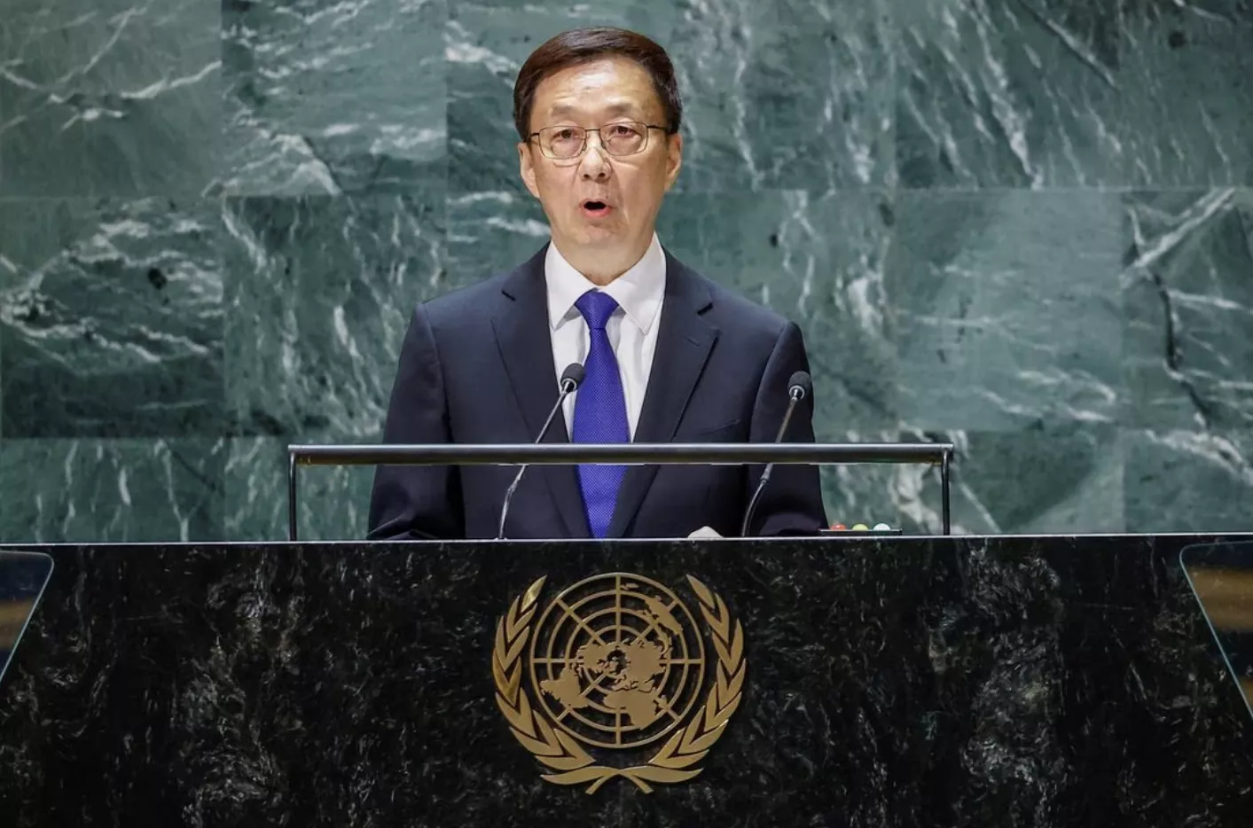 chinese vice president han zheng addresses the 78th session of the un general assembly in new york city us september 21 2023 photo reuters chinese vice president han zheng addresses the 78th session of the un general assembly in new york city us september 21 2023 photo reuters