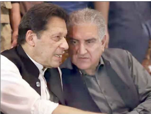 a file photo of ousted premier imran khan and former interior foreign shah mahmood qureshi photo express file a file photo of ousted premier imran khan and former interior foreign shah mahmood qureshi photo express file