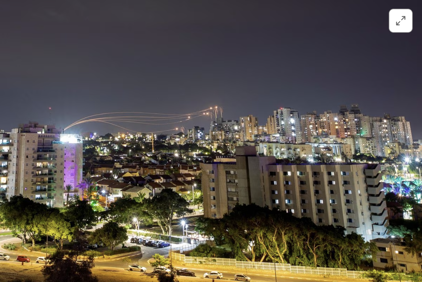 Israel's Iron Dome anti-missile system intercepts rockets launched from the Gaza Strip, as seen from Ashkelon in southern Israel October 8, 2023. PHOTO: REUTERS