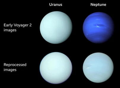 neptune uranus reveal their greenish blue colours for first time neptune uranus reveal their greenish blue colours for first time