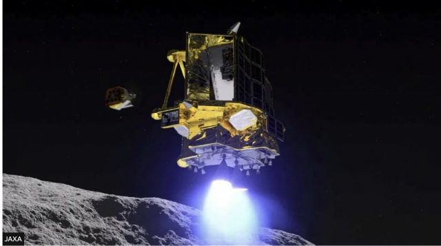 japan s slim makes soft moon landing battles solar cell failure japan s slim makes soft moon landing battles solar cell failure