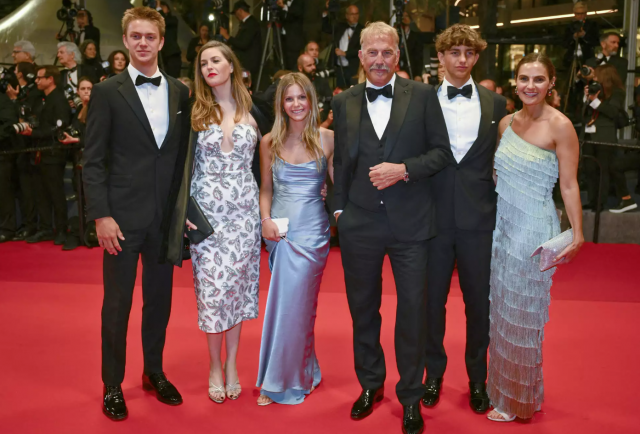 kevin costner unveils horizon an american saga at cannes with family by his side kevin costner unveils horizon an american saga at cannes with family by his side