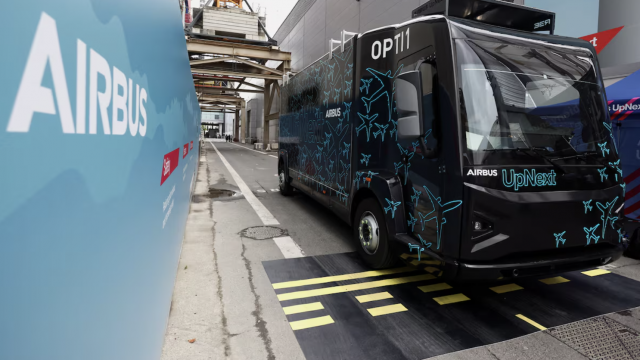 the airbus upnext flying truck a connected truck representing a copy of an airbus a350 cockpit equipped with artificial intelligence satellite antennas gps radar and lidar to make taxi and lidar operations autonomous avoiding collisions on airport tarmacs is presented at the viva technology photo reuters the airbus upnext flying truck a connected truck representing a copy of an airbus a350 cockpit equipped with artificial intelligence satellite antennas gps radar and lidar to make taxi and lidar operations autonomous avoiding collisions on airport tarmacs is presented at the viva technology photo reuters
