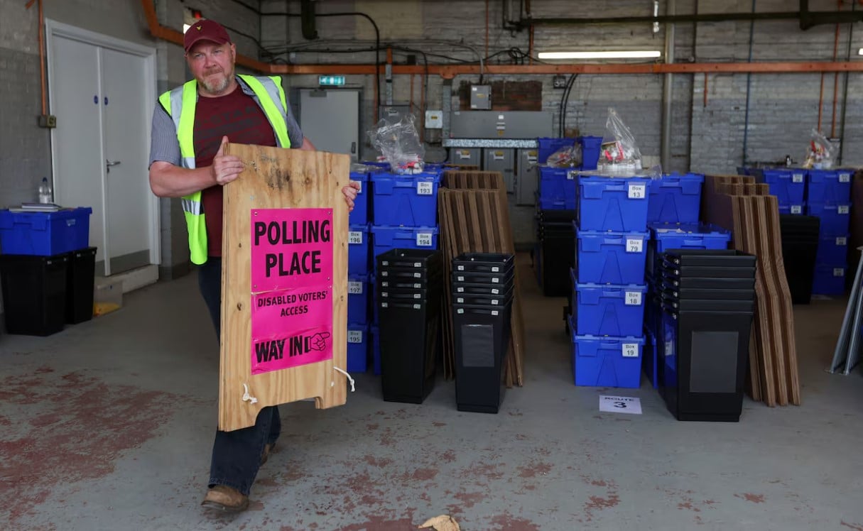 a worker prepares to deliver election ballot boxes in edinburgh scotland photo reuters