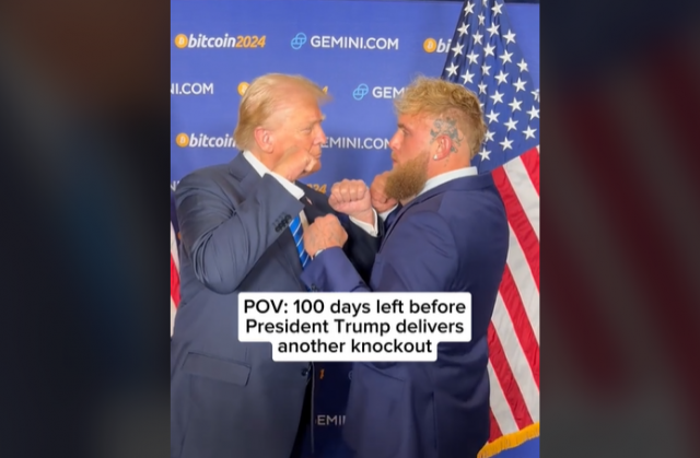 trump and jake paul face off in tiktok at bitcoin 2024 conference trump and jake paul face off in tiktok at bitcoin 2024 conference