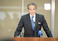 international atomic energy agency iaea director general rafael grossi attends a press conference upon his arrival from iran at vienna international airport in schwechat austria may 7 2024 photo reuters