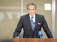 international atomic energy agency iaea director general rafael grossi attends a press conference upon his arrival from iran at vienna international airport in schwechat austria may 7 2024 photo reuters