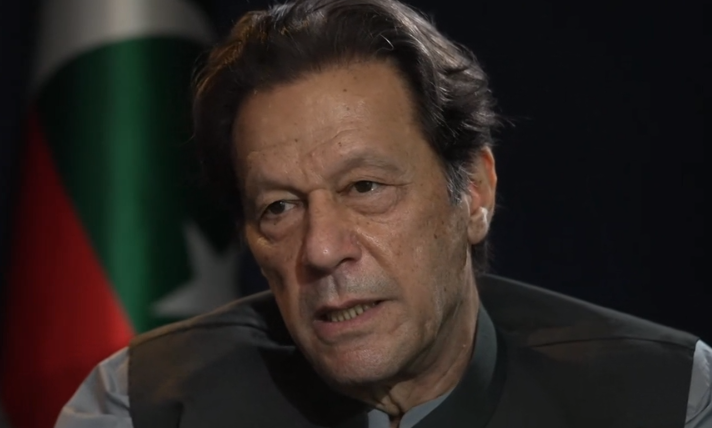 a screenshot from pakistan tehreek e insaf pti chairman imran khan s interview with the bbc on may 30 2023 photo file