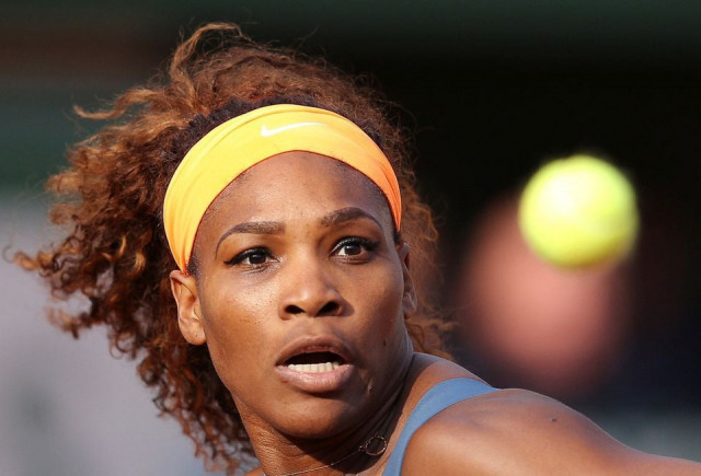 serena williams of the us eyes the ball during her women s singles semi final match against sara errani of italy at the french open tennis tournament at the roland garros stadium in paris june 6 2013 photo reuters file serena williams of the us eyes the ball during her women s singles semi final match against sara errani of italy at the french open tennis tournament at the roland garros stadium in paris june 6 2013 photo reuters file