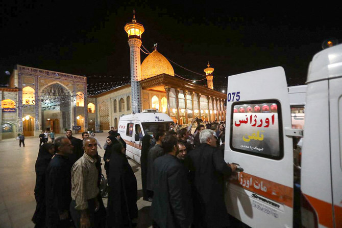 rescuers transport an injured person after an attack in shah cheragh shrine in shiraz iran august 13 2023 photo reuters