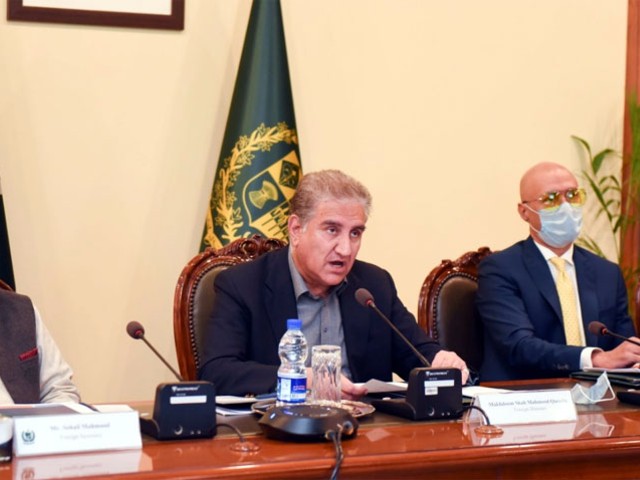 foreign minister shah mehmood qureshi has been regularly holding virtual meetings on economic diplomacy with pakistani envoys in key countries photo app