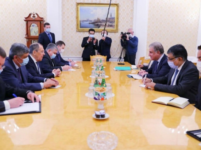 foreign minister makhdoom shah mehmood qureshi held a bilateral meeting with foreign minister of russian federation sergey lavrov on the sidelines of the shanghai cooperation organisation s cfm session at moscow on september 10 2020 photo pid foreign minister makhdoom shah mehmood qureshi held a bilateral meeting with foreign minister of russian federation sergey lavrov on the sidelines of the shanghai cooperation organisation s cfm session at moscow on september 10 2020 photo pid