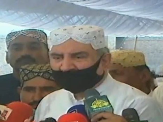 shah mahmood qureshi speaks to media after eid prayers in multan photo app