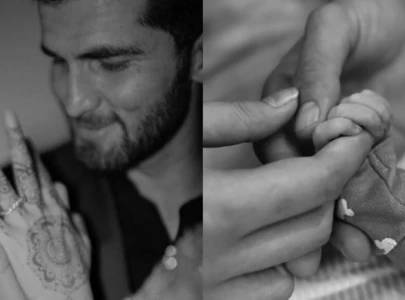 shaheen afridi shares first glimpse of newborn son shaheen afridi shares first glimpse of newborn son