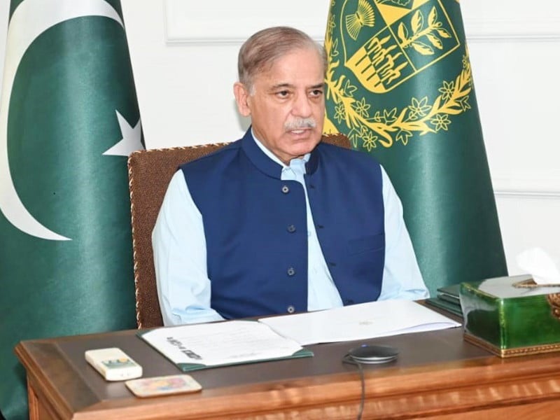 prime minister shehbaz sharif chairing a meeting regarding reforms in pia in lahore on june 28 2023 photo pid