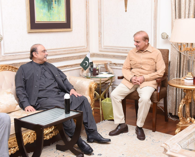 Zardari-led PPP delegation calls on PM Shehbaz | The Express Tribune