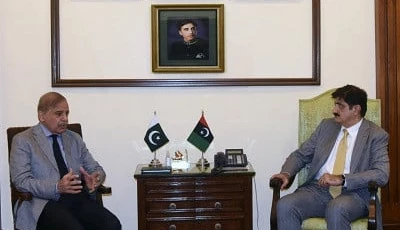 sindh chief minister murad ali shah meets prime minister shehbaz sharif photo express