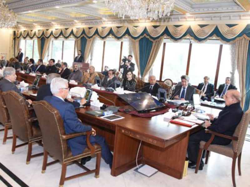 prime minister shehbaz sharif chairing cabinet meeting in islamabad on march 2 2023 photo app