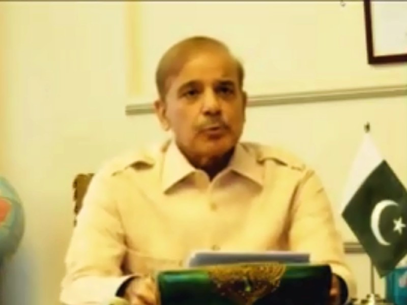 pml n president shehbaz sharif addressing a virtual seminar on june 3 2021 screengrab