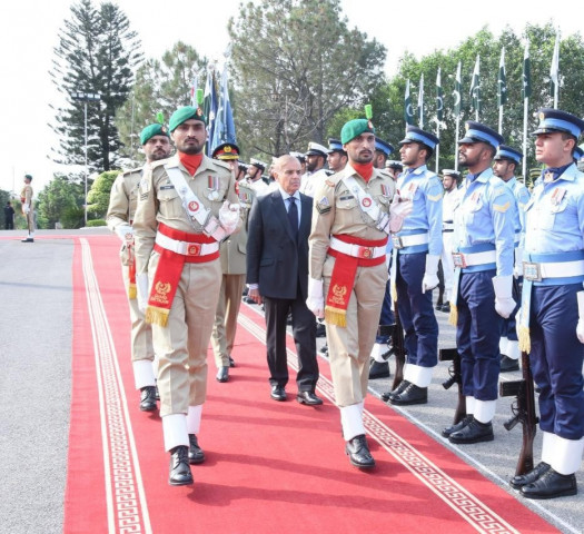 prime minister shehbaz sharif being given guard of honour at the pm house photo twitter pml n prime minister shehbaz sharif being given guard of honour at the pm house photo twitter pml n