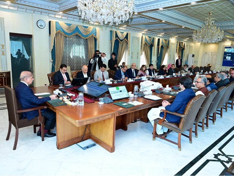 prime minister shehbaz sharif chairs a meeting to discuss the issue of child stunting in islamabad on may 17 2024 photo pid