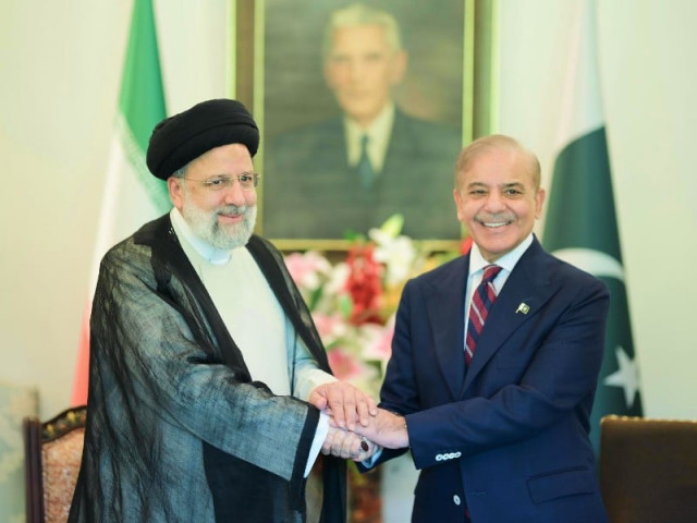 prime minister shehbaz sharif meets with iranian president ebrahim raisi on april 22 2024 in islamabad photo pid prime minister shehbaz sharif meets with iranian president ebrahim raisi on april 22 2024 in islamabad photo pid