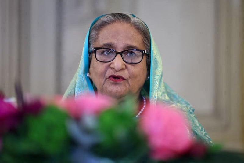 bangladeshi pm sheikh hasina speaks during the annual munich security conference in munich germany february 17 2024 photo reuters