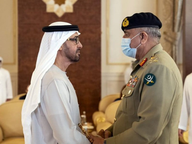 in a file photo sheikh mohamed bin zayed al nahyan meets general qamar javed bajwa photo courtesy twitter uaeembassyisb in a file photo sheikh mohamed bin zayed al nahyan meets general qamar javed bajwa photo courtesy twitter uaeembassyisb