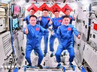 shenzhou 17 and shenzhou 18 crew posing for a group photo inside china s space station april 26 2024 photo xinhua