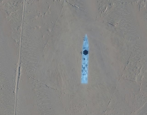 a satellite picture shows a destroyer target in ruoqiang xinjiang china october 20 2021 photo reuters a satellite picture shows a destroyer target in ruoqiang xinjiang china october 20 2021 photo reuters