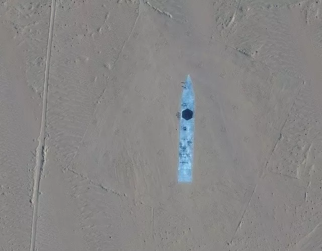 a satellite picture shows a destroyer target in ruoqiang xinjiang china october 20 2021 photo reuters a satellite picture shows a destroyer target in ruoqiang xinjiang china october 20 2021 photo reuters