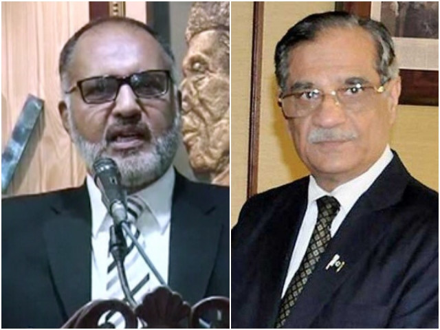 a collage of former ihc judge shaukat siddiqui l and former chief justice of pakistan saqib nisar